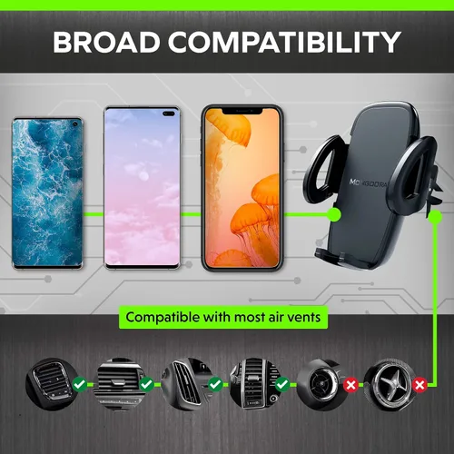 Miniatura 6 de Soporte de teléfono para ventilación de aire, soporte universal para teléfono celular con bloqueo para cualquier teléfono inteligente, iPhone