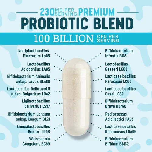 Miniatura 3 de Nature's Physician Probióticos - 100 mil millones de UFC por cápsula - 16 cepas + prebióticos - El mejor suplemento probiótico para mujeres