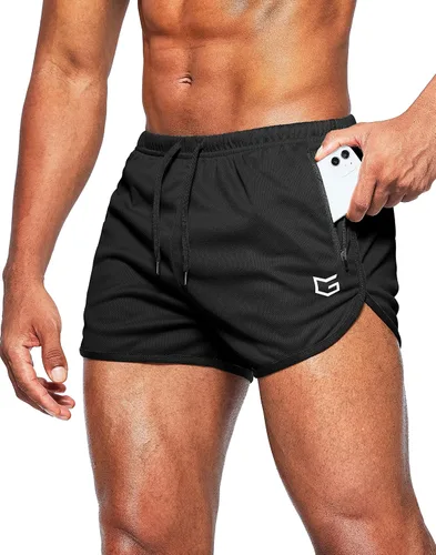G Gradual Pantalones cortos de correr para hombre de 3 pulgadas de secado rápido para gimnasio, pantalones cortos deportivos con bolsillos con