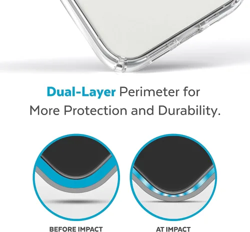 Miniatura 5 de Speck Funda transparente para iPhone 14 Pro Max, protección contra caídas, resistente a los arañazos, funda delgada de doble capa para iPhone 14 Pro