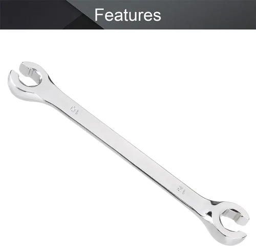 Miniatura 3 de Utoolmart Llave de tuerca acampanada de 0.394 in x 0.472 in, métrica, cromada pulida para quitar o reemplazar tuercas en líneas de combustible, 1pcs