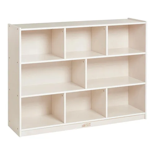 Miniatura 12 de ECR4Kids Gabinete de almacenamiento móvil de 8 compartimentos, primaria, muebles de aula, gris desgastado