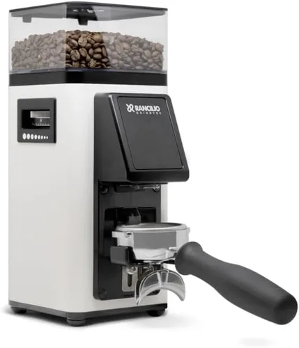 Miniatura 2 de Rancilio Stile SD - Molinillo de espresso semiautomático bajo demanda, rebaba plana de acero de 2.283 in, 10.58 oz (blanco)