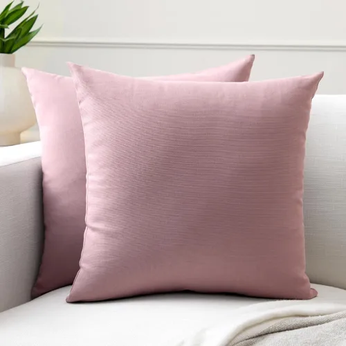 Miniatura 88 de Encasa XO Juego de 2 fundas de almohada de 12 x 12 pulgadas, color beige, sin rellenos, fundas de almohada de algodón para sala de estar, cama