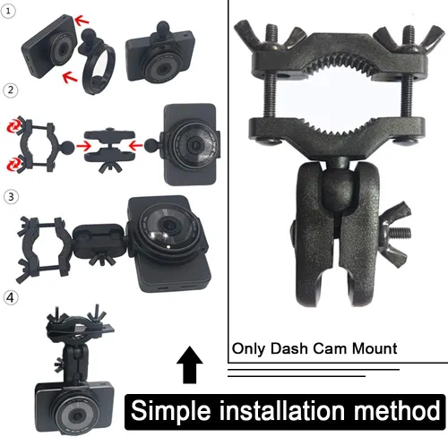 Miniatura 4 de Kakalote Soporte universal para coche - Soporte y soporte para cámaras de salpicadero, se adapta a la mayoría de los modelos (negro)