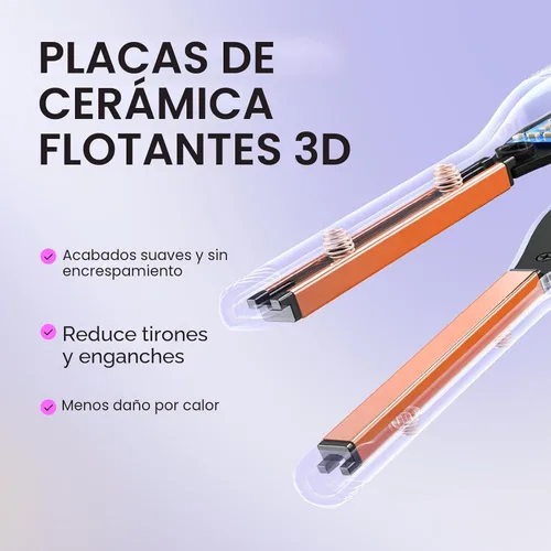 Miniatura 6 de Wavytalk Plancha plana pequeña de 3/10", Plancha plana de lápiz para cabello corto, corte de duendecillo y flequillo, rizador de pelo para cabello