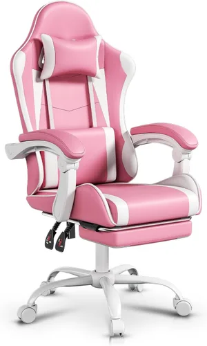Miniatura 11 de Auto Dynasty Silla para videojuegos ergonómica, silla de oficina de respaldo alto con soporte lumbar ajustable, apoyabrazos articulado, apoyacabezas