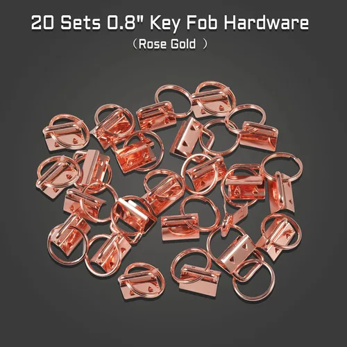 Miniatura 2 de SPEEDWOX Juego de 20 piezas de accesorios para llaves de oro rosa de 0.8 pulgadas, alicates de vidrio de 8 pulgadas con puntas de goma
