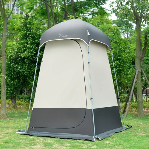 Miniatura 2 de Carpa de Ducha al Aire Libre Cambiador de Privacidad Carpas de Camping Portátiles Gris