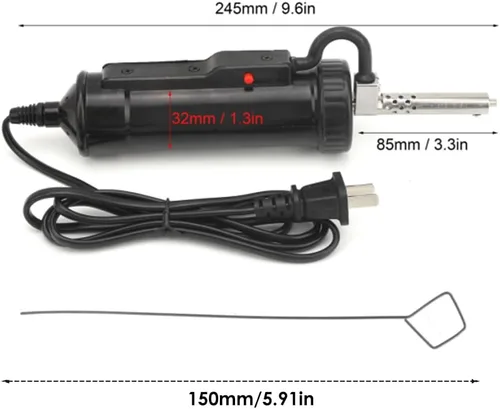 Miniatura 2 de Soldador eléctrico - Bomba desoldadora automática de 30 W con succión al vacío, 3 boquillas (0.049 pulgadas, 0.069 pulgadas, 0.079 pulgadas)