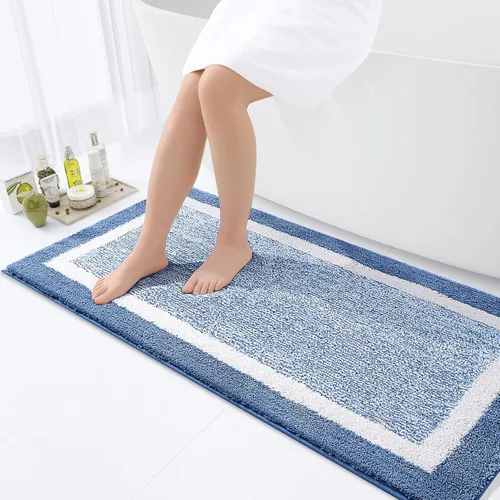 Miniatura 104 de OLANLY Alfombras de baño 24x16, tapete de baño de microfibra extra suave y absorbente, antideslizante, lavable a máquina, alfombra de baño esponjosa