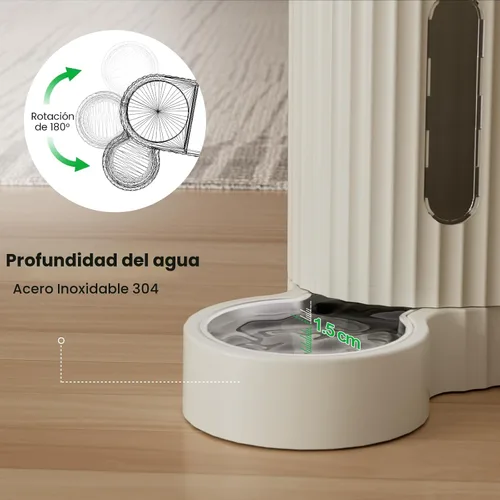 Miniatura 5 de Gardner Pet Gravity - Comedero Automático 2 en 1 para Mascotas, Comedero para Gatos de 0.8 Galones*2 y Dispensador de Agua, Comedero 100% Libre
