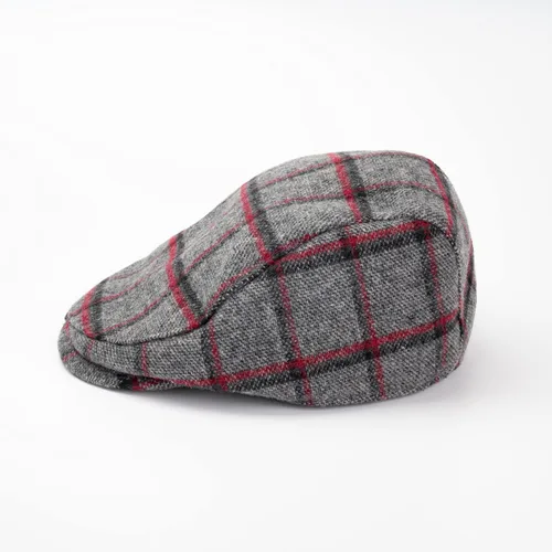 Miniatura 4 de The Original Boston Scally - Gorra plana de periódico a cuadros - Sombrero de algodón de un solo panel para hombre