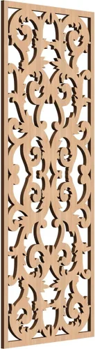 Miniatura 129 de Meadville Paneles decorativos de pared de madera con calado, 9 3/8 pulgadas de ancho x 24 3/8 pulgadas de alto x 1/4 de alto, aliso