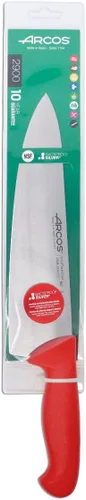 Miniatura 6 de Arcos Cuchillo de chef serie 2900 - Hoja de acero inoxidable de nitrum de 10" con mango de polipropileno rojo - Plata para higiene - Sistema