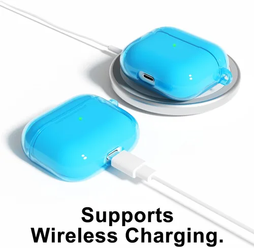Miniatura 3 de Svanove Funda para Airpods 3 de plástico duro transparente, simple y transparente, linda funda para Airpods de 3ª generación con llavero, accesorios
