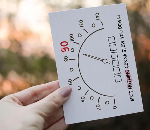 Miniatura 7 de Divertida tarjeta de cumpleaños 90, regalo de decoración feliz para cumpleaños de 90 años para él, ella, hombres, mujeres, tarjeta de humor, plegada
