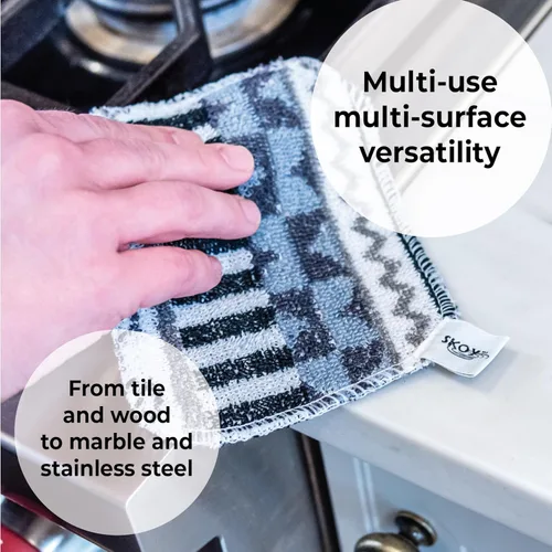 Miniatura 3 de Skoy Scrub, 1 pieza reutilizable, estropajo para platos sin rayar para limpieza de cocina y hogar, amigable con el planeta, estropajo suave apto