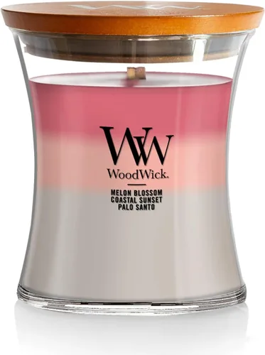 Miniatura 12 de WoodWick Vela mediana de reloj de arena Oceanic Mezcla de soja premium Mecha de madera agrietada Fabricado en Estados Unidos 9.7 onzas
