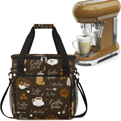 Miniatura 12 de Turquesa comienza tu día con la bolsa de transporte para cafetera, bolsa de almacenamiento de viaje para cafetera, bolsa de almacenamiento de viaje