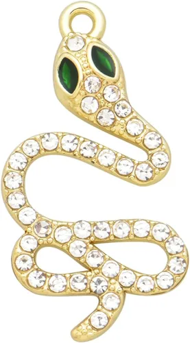 Paquete de 20 dijes de diamantes de imitación chapados en oro, accesorios de cristal para collares, pulseras, joyería, manualidades, bricolaje