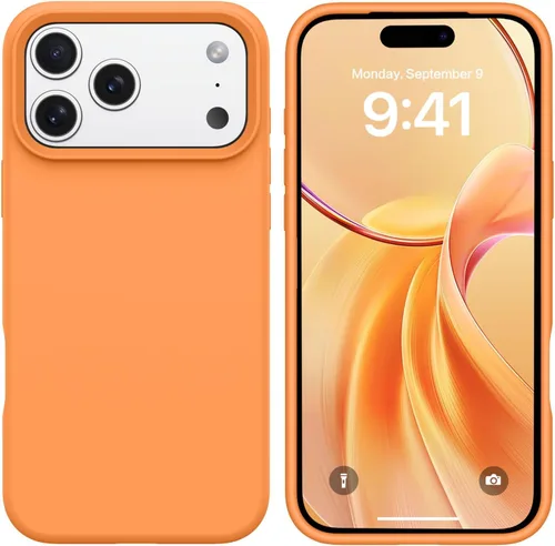 Miniatura 384 de GUAGUA Funda compatible con iPhone 17 Pro Max de 6.9 pulgadas, silicona líquida, goma de gel suave, delgada, forro de microfibra delgada