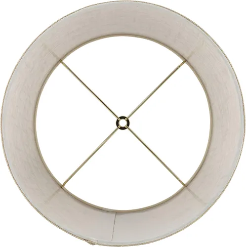 Miniatura 6 de Juego de 2 pantallas de lámpara de tambor de tapa dura (premontada), lino de arpillera mediana de 11 pulgadas superior x 13 pulgadas inferior x 9.5