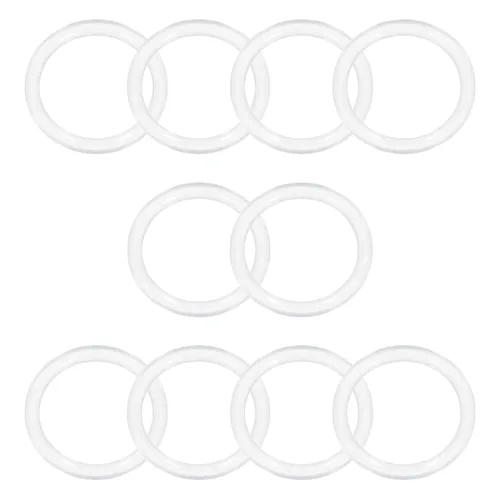 Miniatura 16 de Othmro 20 anillos de sellado de silicona planos blancos, 0.472 x 0.630 x 0.079 in (IDxODxTHK) junta tórica redonda para grifo, ducha, arandelas