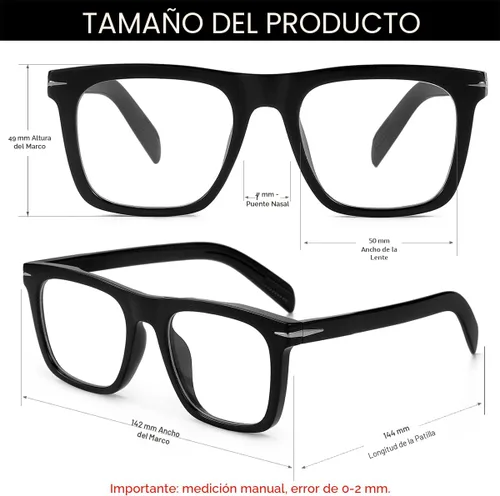 Miniatura 6 de Gafas de bloqueo de luz azul de moda con marco cuadrado para hombres y mujeres, gafas de computadora sin receta, 01 Negro