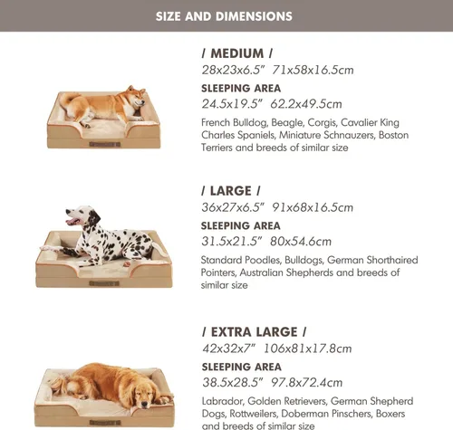 Miniatura 8 de Friends Forever Cama ortopédica para perros extra grandes, sofá cama impermeable de espuma viscoelástica para perros XL con funda extraíble lavable