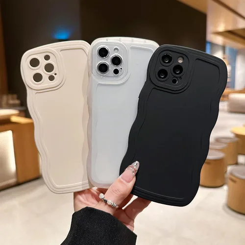 Miniatura 6 de SKYLMW Compatible con iPhone 6s Plus/6 Plus Case de 5.5", Linda Kawaii Marco Ondulado Rizado Forma de Marco Funda de Silicona Suave Resistente a