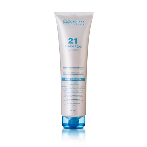 SALERM - Champú Hidratante 21 Silk Protein - 10.1 fl oz - Para Cabello Seco y Dañado - Con Proteínas de Seda - Nutritiva, Repara y Revitaliza el