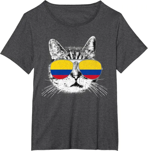 Miniatura 28 de Camisa de bandera de Colombia, orgullo colombiano, gato, hombres, mujeres, niños, camiseta de regalo