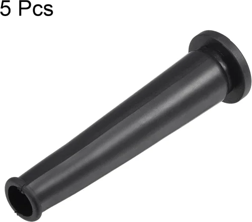 Miniatura 3 de uxcell Cable protector de arranque de cable manguera de goma 2.717 in longitud negro 5 piezas