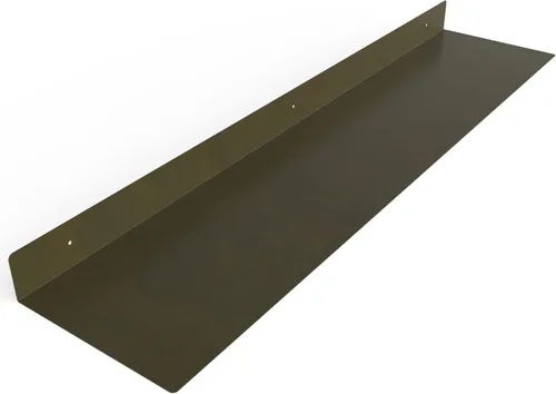 Estante flotante lineal, acero ennegrecido forjado, estante rústico moderno de metal resistente industrial montado en la pared, fabricado en los