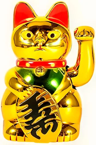 Miniatura 2 de Gato de la suerte chino que agita los gatos de oro brazo de la fortuna pequeño que agita la suerte Feng Shui Gato de oro que agita el gato