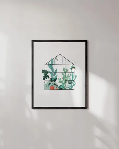 Miniatura 5 de HAUS AND HUES Arte botánico para pared, impresiones suculentas, póster moderno de plantas con diseño de invernadero para decoración del hogar