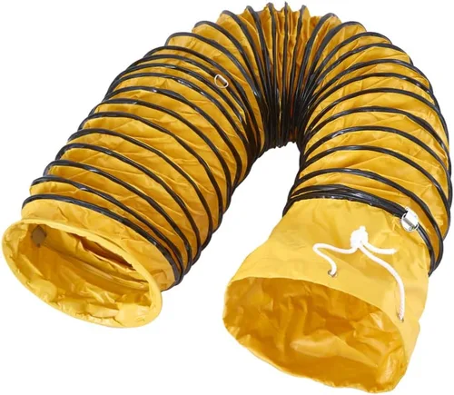 Tubo flexible de PVC de 16 pies con gancho en S y soporte de acero HAVC para ventilador de 8 pulgadas ventilador y ventilador de escape