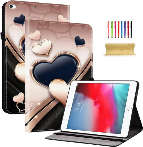 Miniatura 13 de Dteck Funda para iPad mini 5/4/3/2/1, elegante y ligera de cuero sintético tipo folio con cartera, funda inteligente