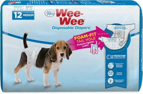 Miniatura 16 de Four Paws Wee-Wee - Pañales de entrenamiento para perros desechables y ajustables, superabsorbentes, protección a prueba de fugas para perros