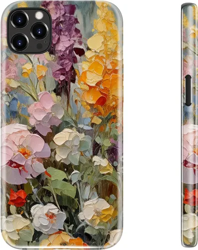 Miniatura 65 de LUHOURI Funda para iPhone 12 Mini, compatible con carga inalámbrica, doble capa, interior de silicona suave + carcasa exterior dura, bonito diseño