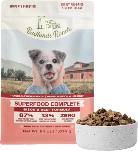 Miniatura 11 de BADLANDS RANCH by Katherine Heigl- Superalimento completo para perros adultos, secado al aire, alto en proteínas, sin relleno, nutrición