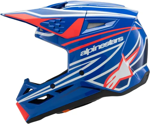 Miniatura 4 de Alpinestars SM3 Casco Deegan para jóvenes ECE06/DOT Azul/Rojo/Blanco/Negro Brillante