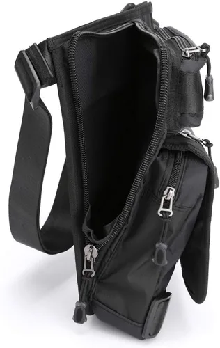 Miniatura 7 de KPYWZER Bolsa de pierna para exteriores para hombres y mujeres, riñonera de cintura, motocicleta, hombro, equitación, viajes, senderismo, táctica