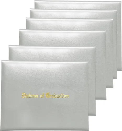 Miniatura 18 de MyGradDay Cubierta de diploma impresa 8.5x11 titular del diploma de graduación cubierta de cuero liso tamaño carta negro