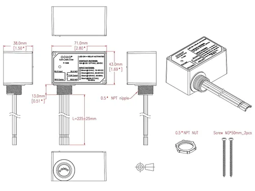 Miniatura 5 de Módulo de relé de potencia SPDT de 10 A, carcasa de plástico y precableado (AC/DC 12 V)