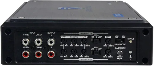 Miniatura 4 de Amplificador estéreo RockvilIe RXM8BTB de 8 canales y 1500 vatios Bluetooth para coche