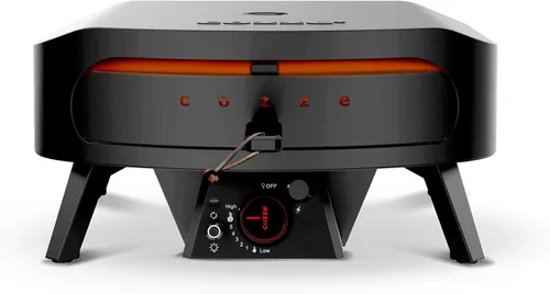 Miniatura 9 de Cozze Horno de pizza de gas de 13 pulgadas con piedra giratoria para pizza fácil estilo restaurante en casa – Quemador triple, termómetro integrado