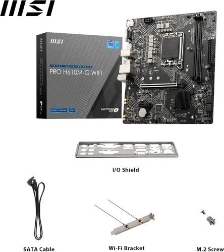Miniatura 7 de MSI PRO H610M-G Placa base WiFi, Micro-ATX. Soporta procesadores Intel Core de 14ª, 13ª y 12ª generación, LGA 1700 - DDR5 Memory Boost 5600MHz/MAX