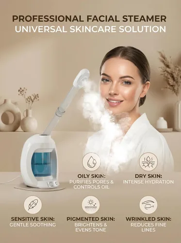 Miniatura 5 de Vaporizador Facial - Vaporizador Facial Iónico Nano para Limpieza Profunda Facial, Vaporizador para Esteticista, Vaporizador Facial Profesional